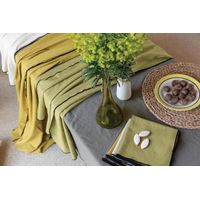 Nappe en coton recyclé Grace 140 x 140 Kaki - Visuel 1